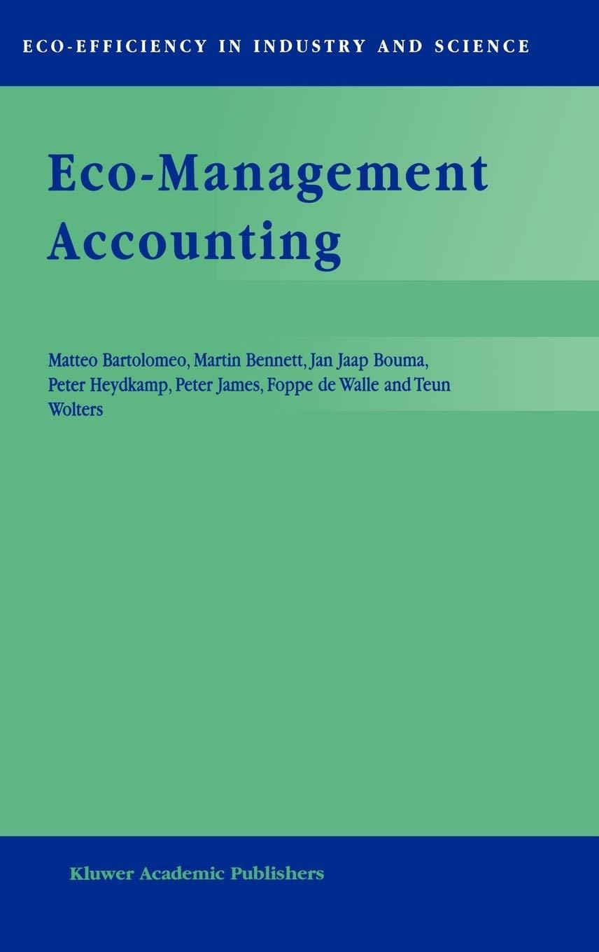 eco management accounting 1st edition matteo bartolomeo, m.d. bennett, j.j. bouma, peter heydkamp, peter