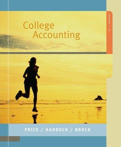 college accounting chapters 1-32 11th edition john ellis price, m. david haddock, horace r. brock 0073029920,