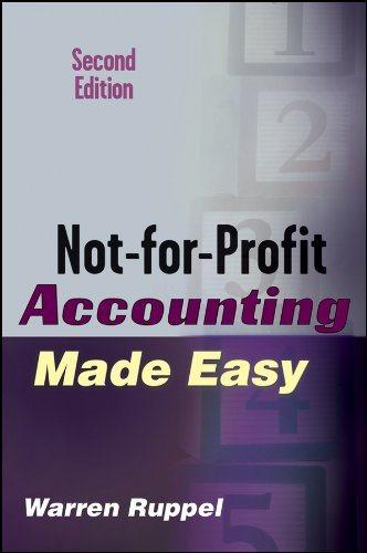 not for profit accounting made easy 2nd edition warren ruppel 0471789798, 978-0471789796