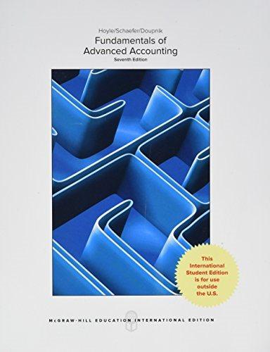 fundamentals of advanced accounting 7th international edition joe ben hoyle, thomas f. schaefer, timothy s.