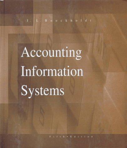 accounting information systems 5th edition james l. boockholdt 0256218854, 9780256218855