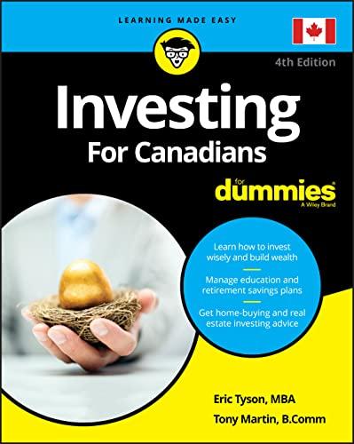investing for canadians for dummies 4th edition tony martin, eric tyson 1119522315, 978-1119522317