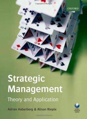 strategic management theory and application 1st edition adrian haberberg, alison rieple 0199216460,