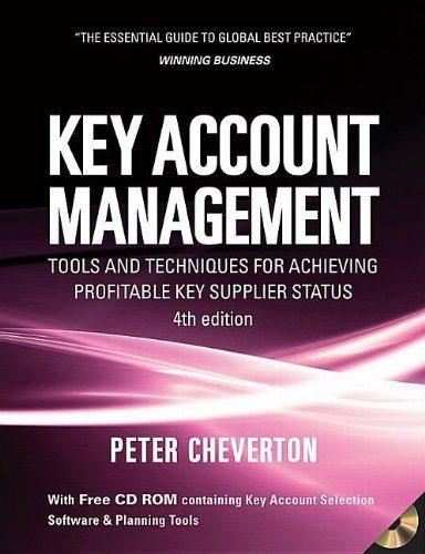 key account management tools and techniques for achieving profitable key supplier status 4th edition peter