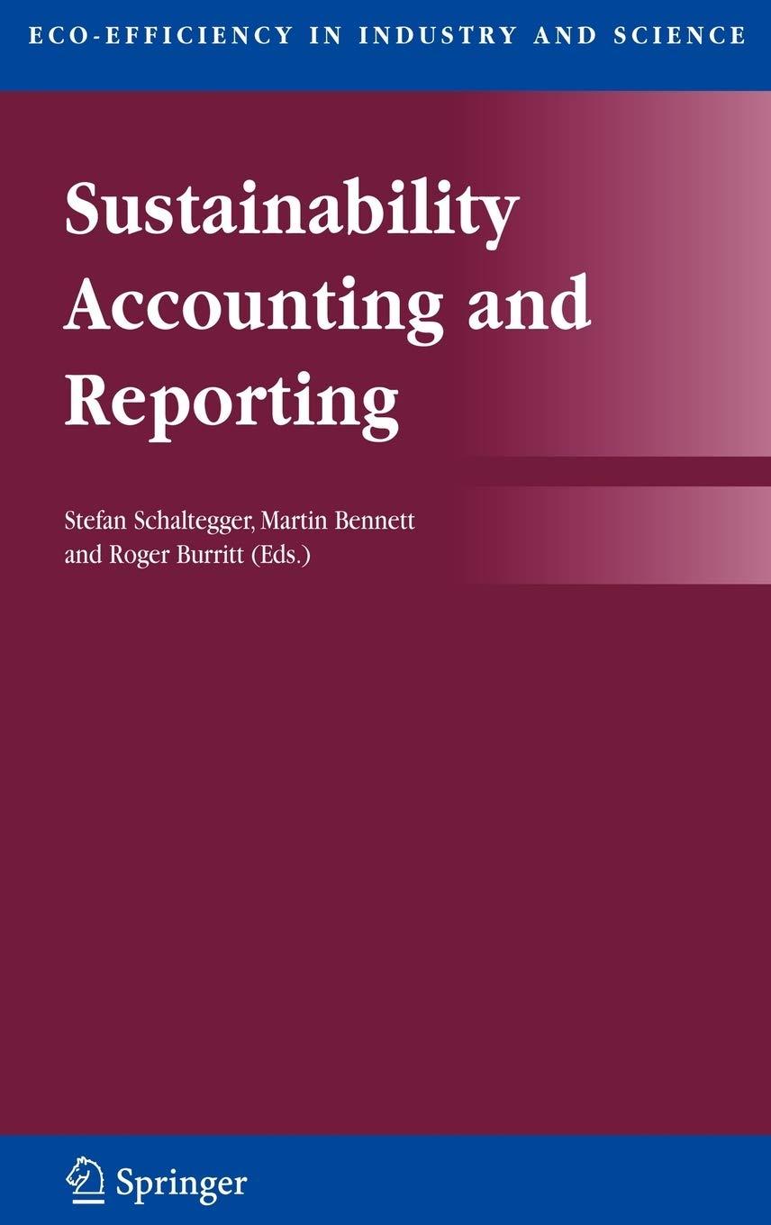 sustainability accounting and reporting 1st edition stefan schaltegger, martin bennett, roger burritt