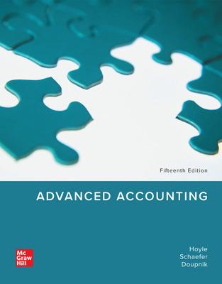 advanced accounting 15th edition joe ben hoyle, thomas schaefer and timothy doupnik 1264798482, 9781264798483