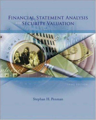 financial statement analysis and security valuation 3rd edition stephen h. penman 0073127132, 9780073127132