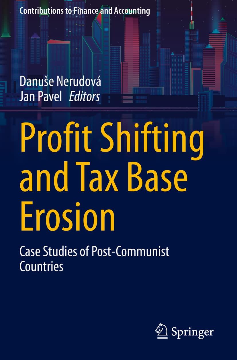 profit shifting and tax base erosion 1st edition danuše nerudová, jan pavel 3030749649, 978-3030749644