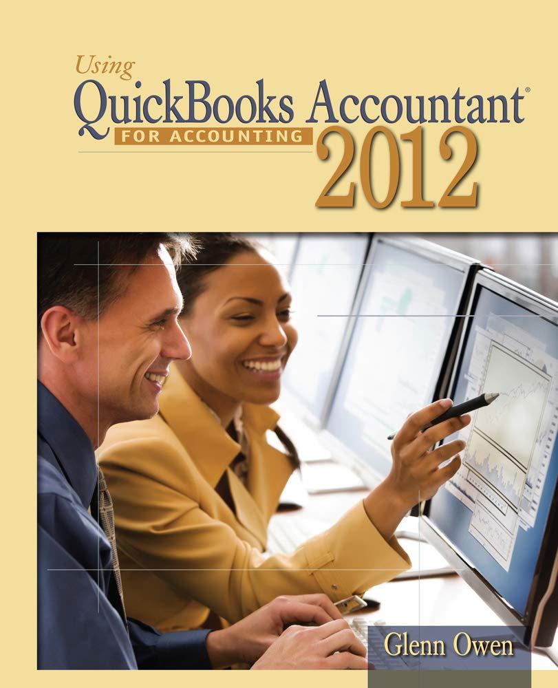 using quickbooks accountant 2012 for accounting 11th edition glenn owen 1133627293, 978-1133627296