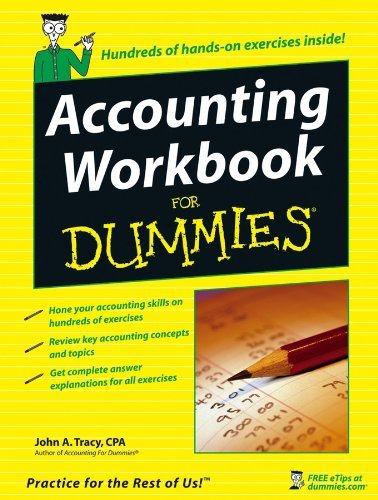 accounting workbook for dummies 1st edition john a. tracy 0471048127, 978-0471048121