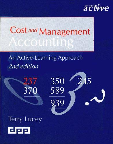 cost and management accounting 2nd edition terry lucey 1858051274, 978-1858051277