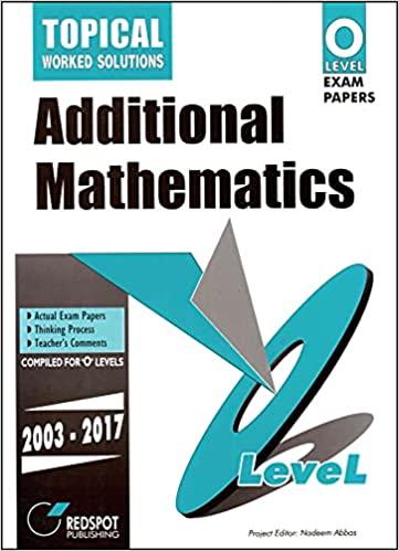 o level additional mathematics 1st edition topical 9696230036, 978-9696230038