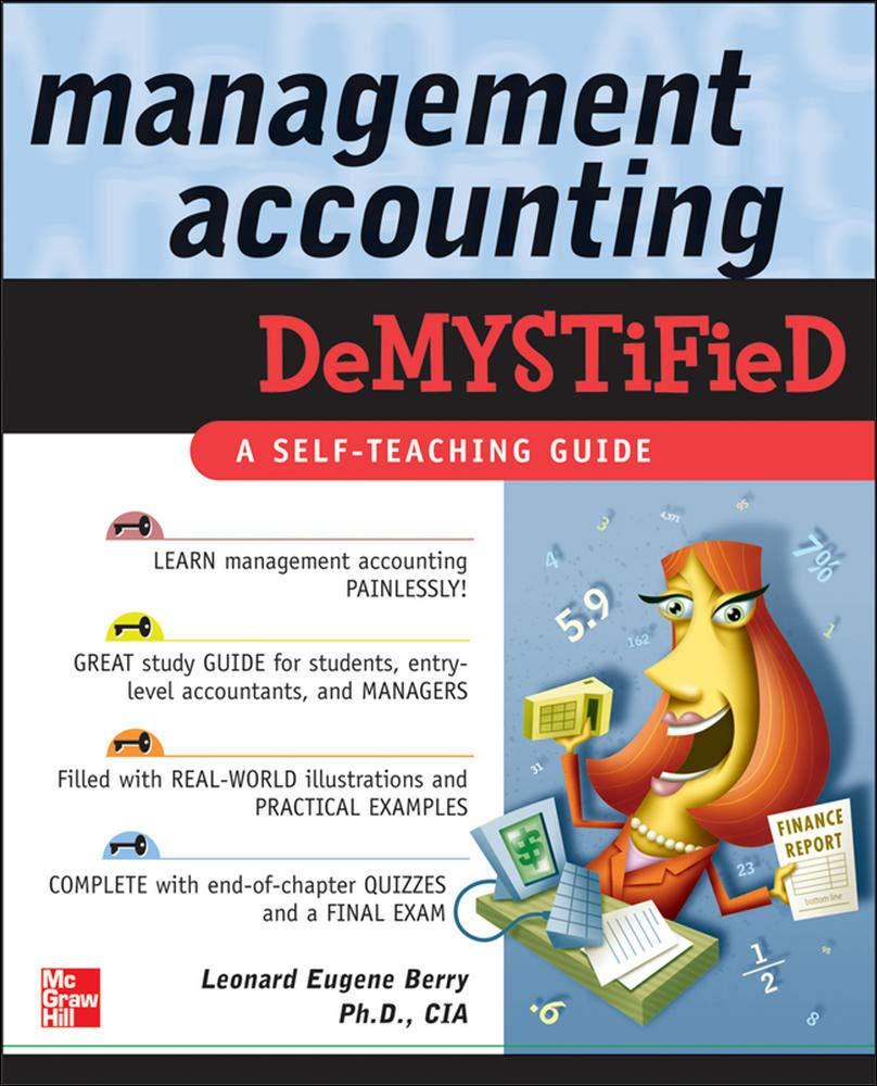 management accounting demystified 1st edition leonard eugene berry 0071459618, 978-0071459617