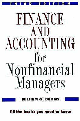 finance and accounting for nonfinancial managers 3rd edition william g. droms 0201523663, 9780201523669
