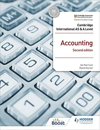 Cambridge International AS And A Level Accounting