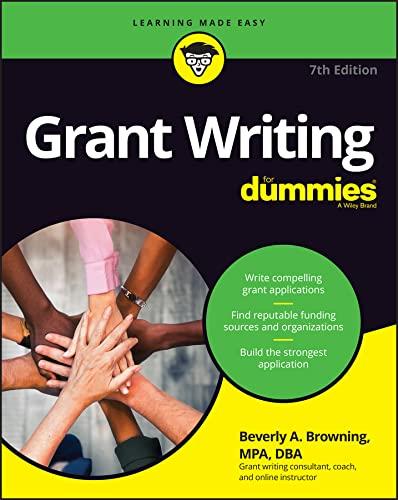 grant writing for dummies 7th edition beverly a. browning 1119868076, 978-1119868071