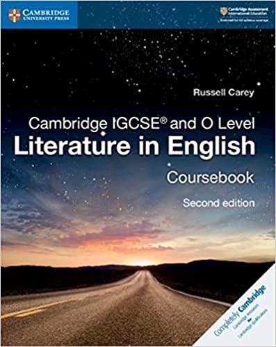 cambridge igcse and o level literature in english coursebook 2nd edition russell carey 1108439918,