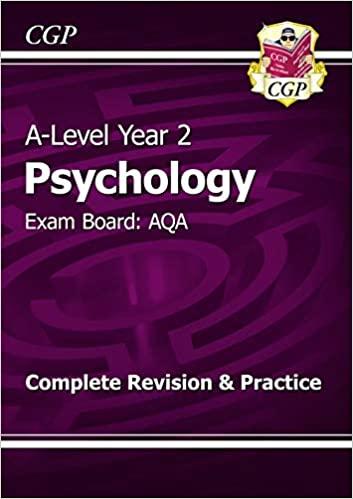 a level psychology aqa year 2 complete revision and practice 1st edition cgp books 1782943315, 978-1782943310