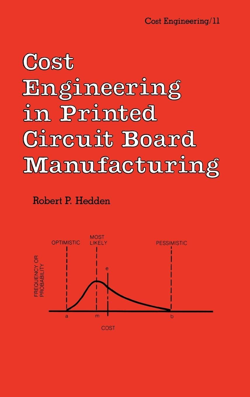 cost engineering in printed circuit board manufacturing 1st edition r. p. hedden 0824775740, 9780824775742
