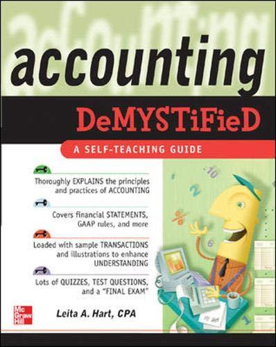 accounting demystified a self teaching guide 1st edition leita hart 0071450831, 9780071450836