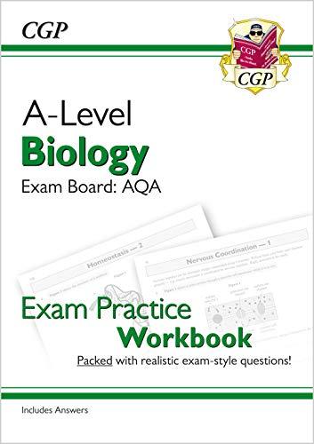 a level biology aqa year 1 and 2 exam practice workbook 1st edition cgp books 1782949100, 978-1782949107