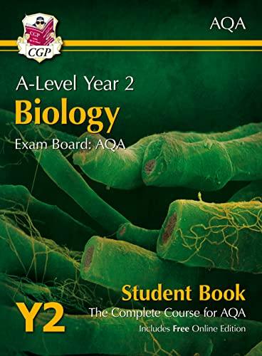 a level biology for aqa year 2 student book 1st edition cgp books 1782943242, 978-1782943242