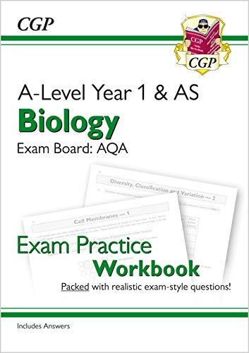 a level biology aqa year 1 and as exam practice workbook 1st edition cgp books 1782949089, 978-1782949084