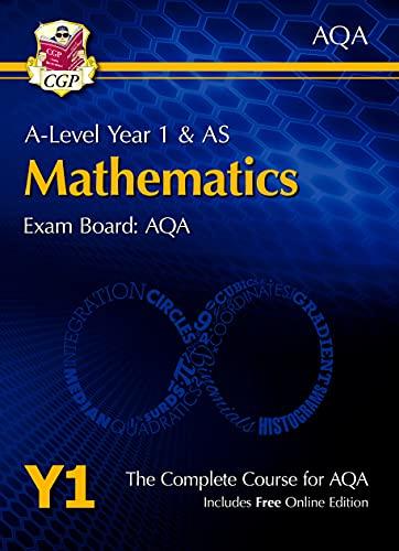 a level maths for aqa  year 1 and as student book 1st edition cgp books 1782947191, 978-1782947196