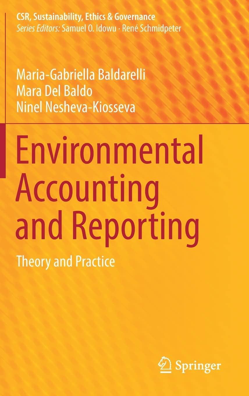 environmental accounting and reporting 1st edition maria-gabriella baldarelli, mara del baldo, ninel