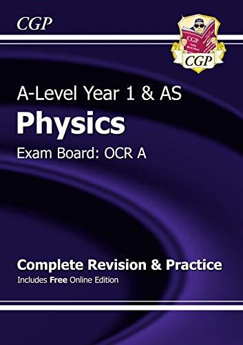 a level physics ocr a year 1 and as complete revision and practice 1st edition cgp books 1782942955,