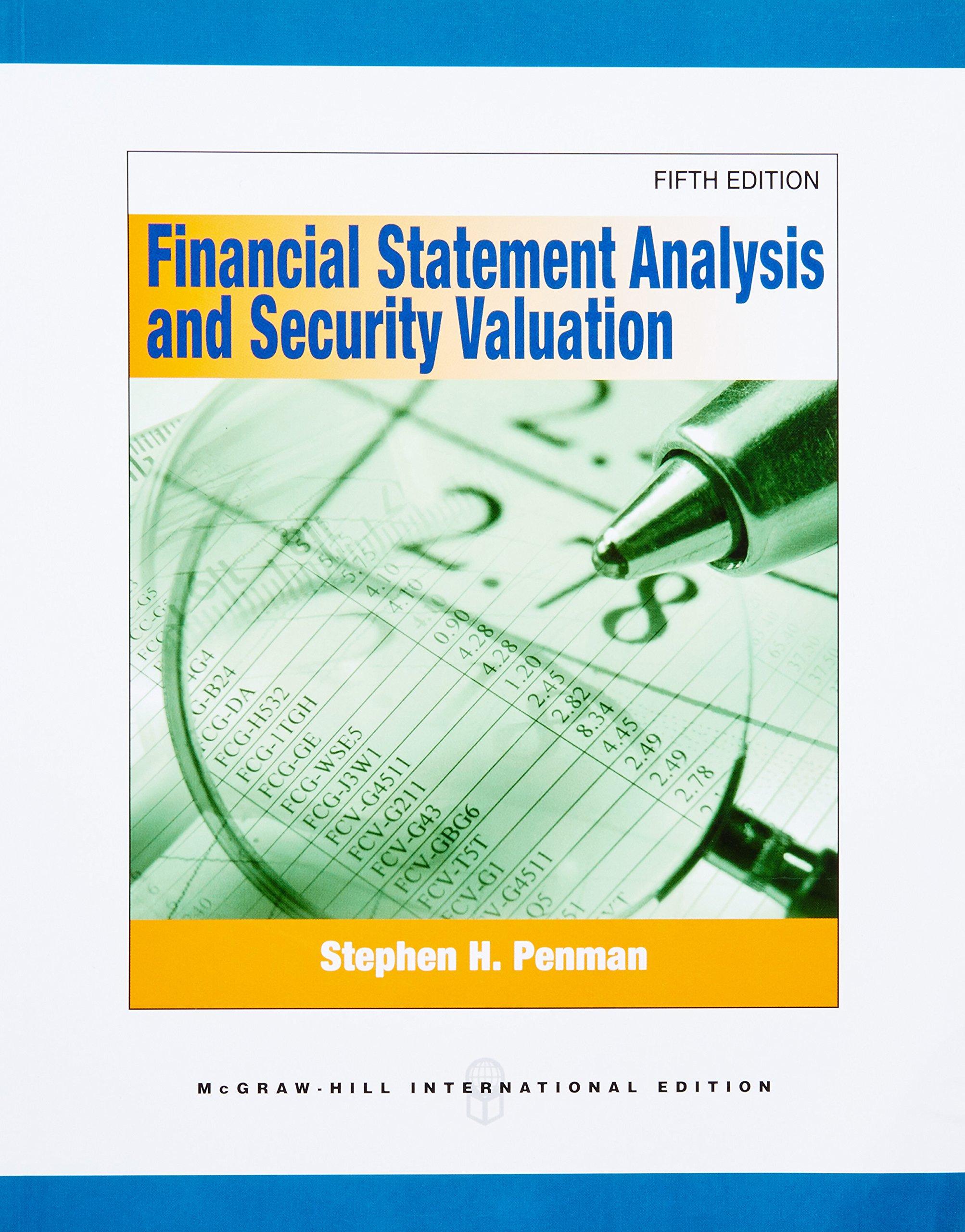 financial statement analysis and security valuation 5th international edition stephen penman 0071326405,