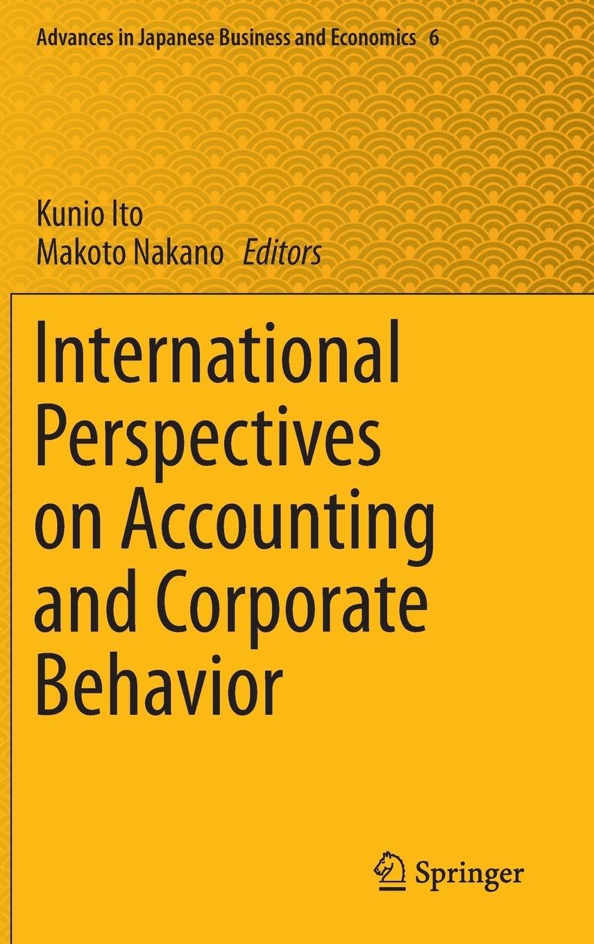 international perspectives on accounting and corporate behavior 1st edition kunio ito, makoto nakano