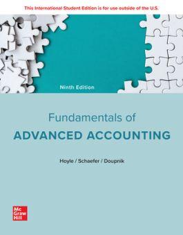 fundamentals of advanced accounting 9th international edition joe ben hoyle, thomas schaefer, timothy doupnik