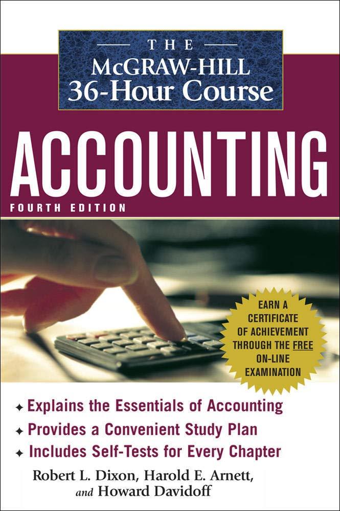 the mcgraw hill 36 hour accounting course 4th edition robert l. dixon 0071486038, 978-0071486033