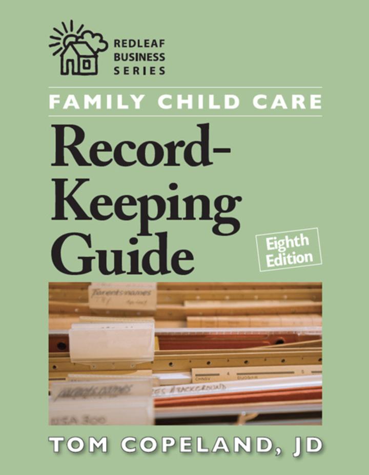 family child care record keeping guide 8th edition tom copeland 1933653892, 9781933653891