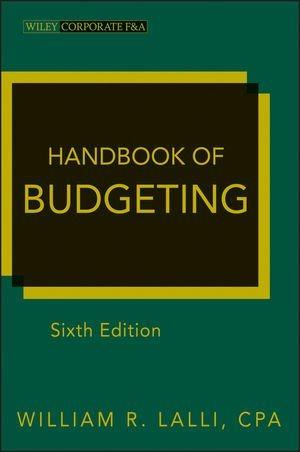 handbook of budgeting 6th edition william r. lalli 0470920459, 9780470920459
