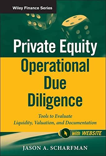 private equity operational due diligence 1st edition jason a. scharfman 111811390x, 978-1118113905