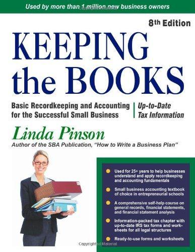 keeping the books basic record keeping and accounting for the successful small business 8th edition linda