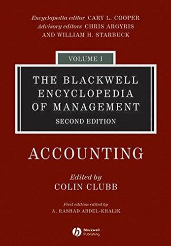 the blackwell encyclopedia of management accounting volume 1 2nd edition colin clubb 140511827x, 9781405118279