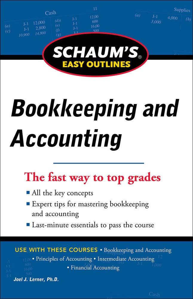 bookkeeping and accounting 1st edition joel lerner 0071779752, 978-0071779753