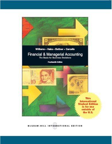 financial and managerial accounting 14th international edition jan r. williams, joseph v. carcello, mark s.
