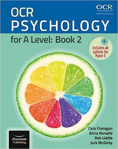 ocr psychology for a level book 2 1st edition anna horwitz, cara flanagan, jock mcginty, rob liddle
