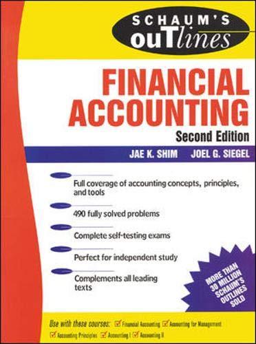 schaums financial accounting 2nd edition jae shim, joel g. siegel 0071341668, 978-0071341660