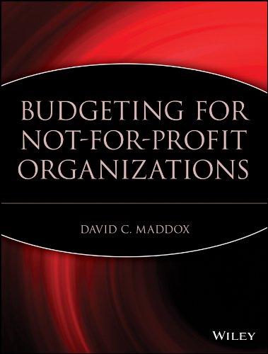 budgeting for not for profit organizations 1st edition david c. maddox 0471253979, 978-0471253976