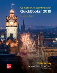 computer accounting with quickbooks 2019 19th edition donna kay 1259741109, 9781259741104