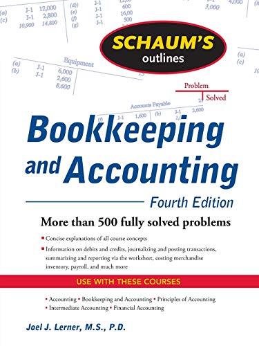 schaums outline of bookkeeping and accounting 4th edition joel lerner 007163536x, 9780071635363