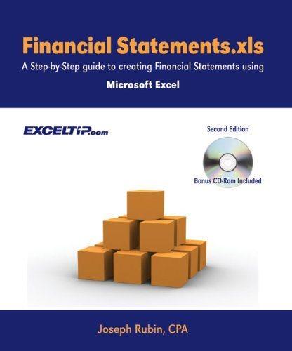 financial statements.xls 2nd edition joseph rubin cpa 0974636843, 9780974636849