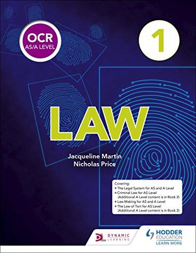 ocr as/a level law book 1 1st edition jacqueline martin, nicholas price 1510401768, 978-1510401761