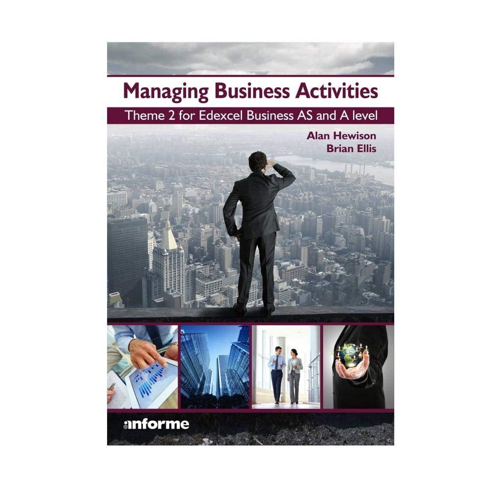 managing business activities theme 2 for edexcel business as and a level 1st edition alan hewison, brian