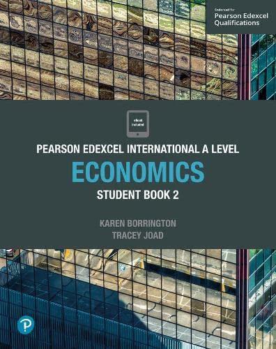 pearson edexcel international a level economics student book 2 1st edition tracey joad 1292239182,